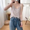 Sexy Chiffon Camisole Women's Clothing Summer Loose Floral Shirts Top Cute Girls Clothes D1863