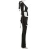 Sexy Cyber Y2k Patchwork Pants Suits Black Gothic 90s Techwear Hollow Out Tie Up Halter Camis Punk Pin High Waist Pants 2Pc Sets