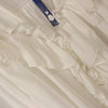 Sexy Deep V-Neck Ruffled Chiffon Shirts Retro lantern Sleeve Pleated Blouses Splice Flounce Thin Transparent Tops 2023