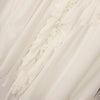Sexy Deep V-Neck Ruffled Chiffon Shirts Retro lantern Sleeve Pleated Blouses Splice Flounce Thin Transparent Tops 2023
