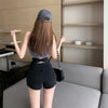 Sexy Denim Shorts Women's Slim Fit Pants 2022 Summer Back Hollow Out Quality High Waist Tight Female Elastic Short Jeans