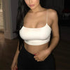 Sexy Female Crop Tops 95% Cotton Summer Women Sleeveless Straps Tank Top Solid Fitness Lady Camis Casual White Black Top 3759