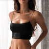 Sexy Female Crop Tops 95% Cotton Summer Women Sleeveless Straps Tank Top Solid Fitness Lady Camis Casual White Black Top 3759