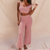 Sexy Fur Two Piece Set Fall Winter Fleece Thicken Women Outfits Backless Crop Tops And Pants Suit Solid Clubwear Sets