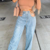 Sexy Hollow Chain High Waist Straight Jeans Stylish Chic Female Wild Trendy Streetwear Trousers for Party Shopping Travelling