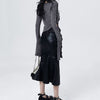 Sexy Hollow Out Irregular Knitted Top Harajuku Y2K Pullovers Streetwear Long Sleeved Korean Style Split Pullover Thin Sweaters