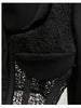 Sexy Hollow Out Lace Stitching Fishbone Corset Suit Jacket for Women 2023 Autumn Black Short Blazer Long Sleeve Jacket Lady