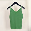Sexy Knitted Tank Tops Women Gold Thread sequins top sleeveless V Neck stretch vest Blusas 19colors Solid Silver Camis Fitness