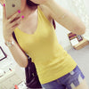 Sexy Knitted Tank Tops Women Gold Thread strapless short Sequined V Neck Tank Blusa Solid Silver Camis Beige Fitness Sweater