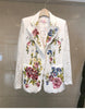 Sexy Lace Crochet White Embroidery Blazers Elegant Women Summer Hollow Out Long Sleeve Blazer  Work Suit Jacket Coat Outerwear