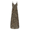 Sexy Leopard Dress Sleeveless Women Long Maxi Dress Casual Loose Print Beach Strap Dresses Boho Sundress Vestidos Plus Size