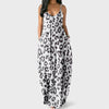 Sexy Leopard Dress Sleeveless Women Long Maxi Dress Casual Loose Print Beach Strap Dresses Boho Sundress Vestidos Plus Size