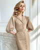 Sexy Long Blazer In Stock Single Breasted Notched Lapel Dress With Belt Slim Fit Elegant Office Lady Daily Casual Wear