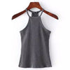 Sexy Off Shoulder Knitted Camis Women Bustier Crop Tops O Neck Elastic Tube Camis Female Knitting Camis Autumn Basic Tops 803822
