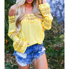Sexy Off Shoulder Top Chiffon Blouse Women Long Sleeve Lace Patchwork Women chiffon Shirts Loose Casual Blouses Blusas WS9515M