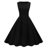 Sexy Party Swing Dress Classic Simple Vintage Maxi Dress Women's Summer  Black Dress Sleeveless O-neck High Quality Robe