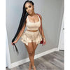 Sexy Ruffles Shorts and Crop Top Women Summer 2 Piece Sets Club Vacation Outfits  Items 2023