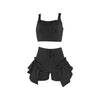 Sexy Ruffles Shorts and Crop Top Women Summer 2 Piece Sets Club Vacation Outfits  Items 2023