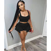 Sexy Ruffles Shorts and Crop Top Women Summer 2 Piece Sets Club Vacation Outfits  Items 2023