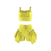 Sexy Ruffles Shorts and Crop Top Women Summer 2 Piece Sets Club Vacation Outfits  Items 2023