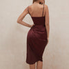 Sexy Satin V Neck Maxi Dress Women Spaghetti Strap Sleeveless Backless Side Split Long Dresses 2023 Spring Lady