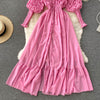 Sexy Slash Neck Off Shoulder Draped Chiffon Long Dress Women Purple/White/Pink Split Party Vestidos Ruffle Hem Maxi Robe New