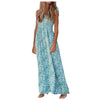 Sexy Sling Floral Print Boho Beach Dress Women Summer Sleeveless Tie Up Party Maxi Long Dresses Casual Holiday Sundress Vestidos