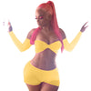 Sexy Solid Off the Shoulder Long Sleeve Crop Top + Shorts 2 Piece Outfits Women's Candy Colors Club Two Piece Set Women