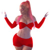 Sexy Solid Off the Shoulder Long Sleeve Crop Top + Shorts 2 Piece Outfits Women's Candy Colors Club Two Piece Set Women