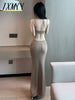 Sexy Strap Summer Backless V-neck Bandage Elegant  Women Hollow Out Sleeveless Bodycon Evening Nightclub Party Dress  Ladies
