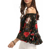 Sexy Strapless Three Quarter Sleeve Chiffon Blouses Short Style Slash Neck Shirts women chiffon Blouse Top