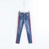 Sexy Stretch Skinny Jeans Chic Women High waist Side Stripe Jeans Female Denim Pencil Pants Trousers