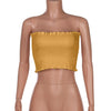 Sexy Summer Crop Top White Cropped Folds Women Tops Black Short Bustier Red Bralette Camisole Bustier Yellow Fitness Tank Top