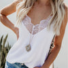 Sexy Summer Tops Women Lacework Hollow Out  Tanks Tees  Ladies V-Neck Loose Vest Strap Party Bandeau Tops Haut Femme