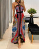 Sexy Women Halter Backless Maxi Dress Sleeveless Floral Print Long Dresses 2023 Summer Beach Party Ladies Vestidos