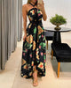 Sexy Women Halter Backless Maxi Dress Sleeveless Floral Print Long Dresses 2023 Summer Beach Party Ladies Vestidos