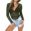 Sexy Women Ladies V Neck Lace Mesh Blouse Tops Body Suits Backless Hollow Out Skinny 2022 Party Club Wear Tee Shirts blusa mujer