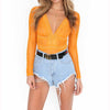 Sexy Women Ladies V Neck Lace Mesh Blouse Tops Body Suits Backless Hollow Out Skinny 2022 Party Club Wear Tee Shirts blusa mujer