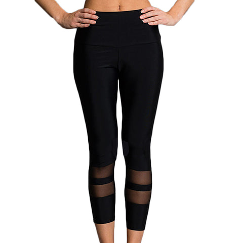 Sexy Women Leggings Gothic Insert Mesh Design Trousers Pants Big Size Black Capris work out New Leggings