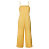 Sexy Women Long Jumpsuit Casual Halter Backless Loose Zipper Playsuits Summer Women Rompers LDW785