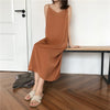 Sexy Women Maxi Dress Loose Sleeveless Dresses V-neck Sling Long Black Party Dress