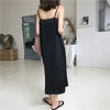 Sexy Women Maxi Dress Loose Sleeveless Dresses V-neck Sling Long Black Party Dress
