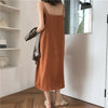 Sexy Women Maxi Dress Loose Sleeveless Dresses V-neck Sling Long Black Party Dress