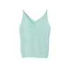 Sexy Women V Neck Sleeveless Knitted Tops T Shirt Spaghetti Strap Casual T-shirts