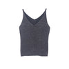 Sexy Women V Neck Sleeveless Knitted Tops T Shirt Spaghetti Strap Casual T-shirts