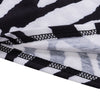 Sexy Women Zebra-Stripe Dresses Long Sleeve High Neck Stretch Bodycon Party Slim Mini Dress