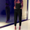 Sexy Women's High Waist Slim Jumpsuit Solid Pocket Long Jumpsuits White Black Strapless Jumpsuit Womens Jumpsuit Overalls