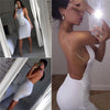 Sexy Womens Club Bodycon Short Dress Evening Party White Sleeveless Dresses   Ladies Mini Dress Clubwear Backless Dresses