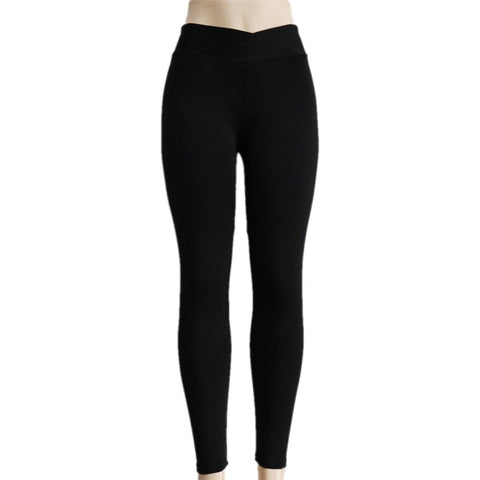 Sexy cross waist Push Up Fitness Leggins Leggings Women Pants High Waist Bodybuilding Leggings black gray Hip seam design crease