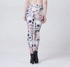Sexy fashion ROSE & SKULL Printed Female Fitness New Leggings Femininos Fashion Slim Elastic Pants Women Leggins Mujer